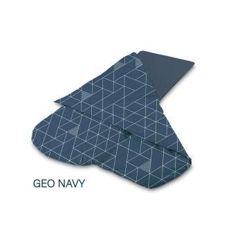 Couchage grand confort : Geo Navy 77 x 190 x 4 cm