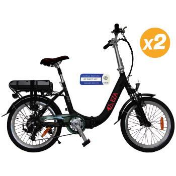 2 Vélos à assistance électrique pliant Noir Confort + Marquage