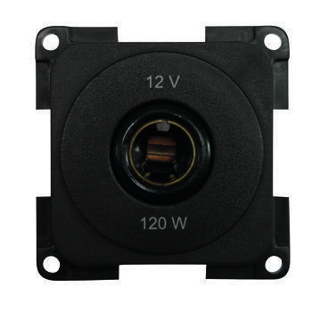 Prise 12 Volts diamètre 12 mm : gris foncé