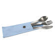 Couverts nomades en inox : Pochette bleue Cookut