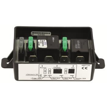 Coupleur séparateur pour batteries : Modèle : 2 batteries 3 sorties avec sécurité