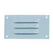 Grille d'aération en aluminium laqué blanc : 130 x 70 mm 