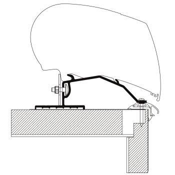 Adaptateur montage toit universel caravane