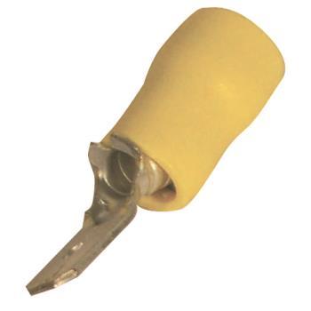 Cosse plate mâle 6,3 mm : Jaune (2 à 6 mm²)