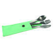 Couverts nomades en inox : Pochette verte Cookut