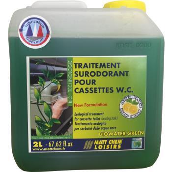 Traitement surodorant pour cassettes WC BIOWATER GREEN