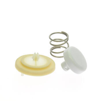 Bouton de mise à l'air, ressort, support de joint, blanc noble