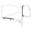 Adaptateur Omnistor 4200 : Mercedes Benz Vito/V-Class toit relevable sans rail Thule