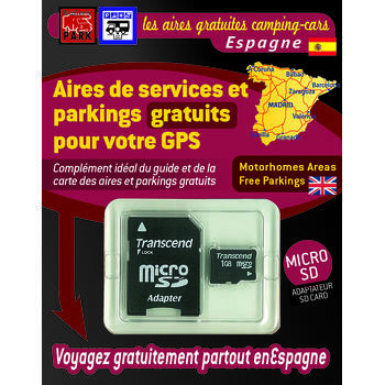Carte SD aires gratuites : Espagne