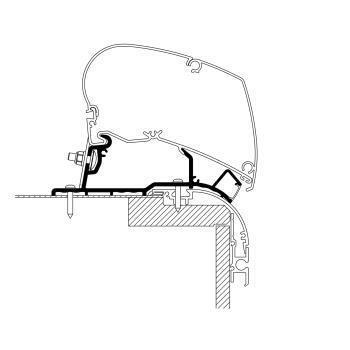 Adaptateur montage toit universel caravane