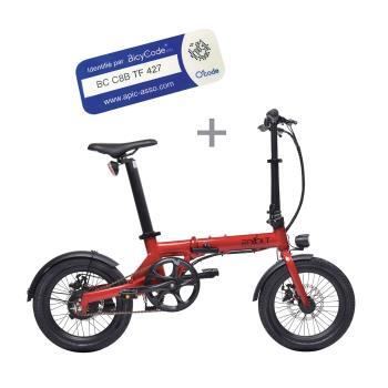 VELO A ASSISTANCE ELECTRIQUE CITY ROUGE+ MARQUAG+DECL BICYCODE