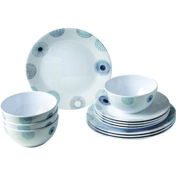 Pack vaisselle mélamine Deep Sea 12 pièces