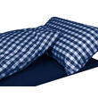 Couchage grand confort : Vichy Navy - 66 x 190 x 2,5 cm (Couette 190 x 135 cm) Duvalay