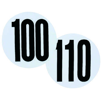 Disque adhésif de limitation de vitesse : 100 km/h
