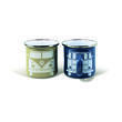 Lot de 2 Mugs émaillés Combi : Legendary Beige et Bleu VW Collection