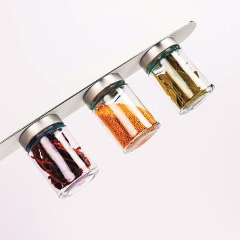 Set de 3 verres magnétiques d'épicerie fine avec barre métallique