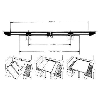 Coulisse de table