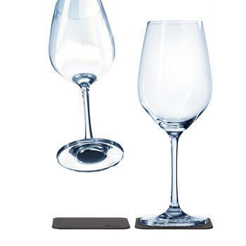 Lot de 2 verres à vin en cristal aimantés