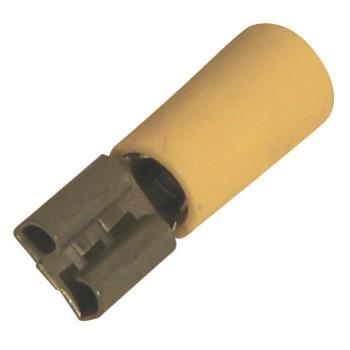 Cosse plate femelle 6,3 mm : Jaune (2 à 6 mm²)