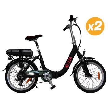2 Vélos à assistance électrique pliant Noir Confort