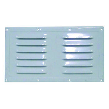 Grille d'aération en aluminium laqué blanc : 230 x 130 mm