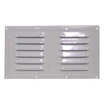 Grille d'aération en aluminium laqué blanc : 230 x 130 mm