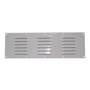 Grille d'aération en aluminium laqué blanc : 400 x 130 mm