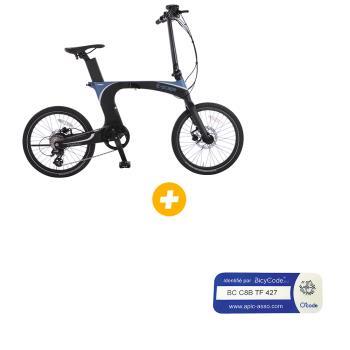 Vélo à assistance Carbon 20 p Noir et Blanc