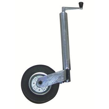Roue Jockey télescopique pour remorque : Roue tôlée avec fût diamètre 48 mm