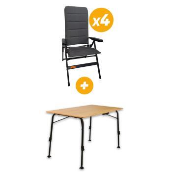 PACK Table Agora - 6 personnes + 4 Fauteuils