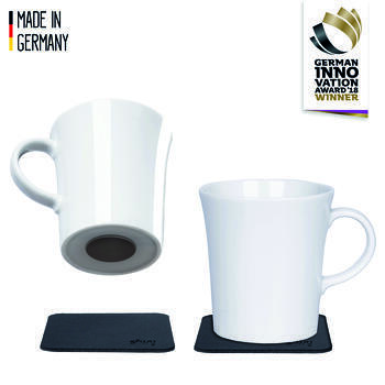 Lot de 2 tasses en porcelaine magnétiques