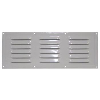 Grille d'aération en aluminium laqué blanc : 330 x 130 mm