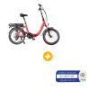 Vélo à assistance électrique Confort 20'' : Rouge 10,4Ah Eza