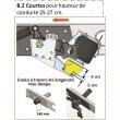 Entretoises métalliques pour suspension châssis X250 : Pour référence 030305 Courtes Dunlop