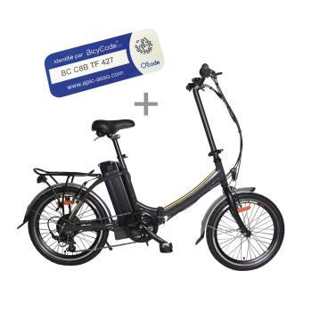 VELO A ASSISTANCE ELECTRIQUE BASIC 20P GRIS ETI