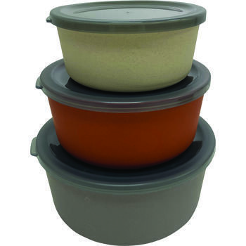 Boîtes alimentaires en fibre de bambou 3 pièces