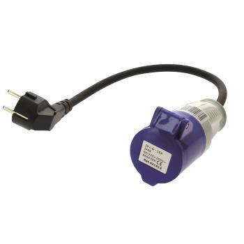 Adaptateur femelle CEE P17 / mâle Schuko