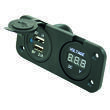 Socle 2 prises USB + voltmètre : Encastrable HABA