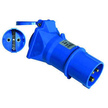 Adaptateur mâle CEE17 - femelle Schuko