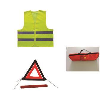 Kit de sécurité : gilet de sécurité + triangle de présignalisation