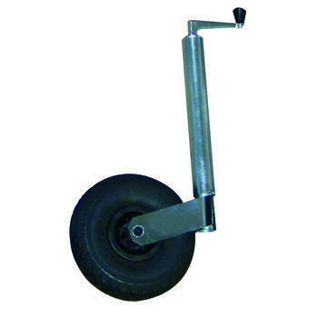 Roue Jockey télescopique pour remorque : Roue gonflable avec fût diamètre 48 mm 