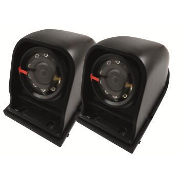 Caméra de recul filaire pour camping car : Kit 2 caméras pour vision latérale