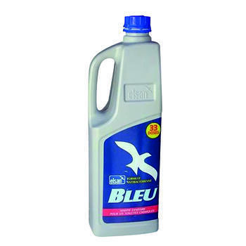 Produit sanitaire bleu concentré