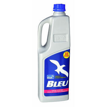 Produit sanitaire bleu concentré