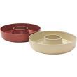 Moule en silicone pour four : Lot de 2. Beige et bordeaux Omnia