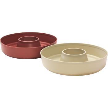 Moule en silicone pour four : Lot de 2. Beige et bordeaux