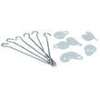 Oeillets + piquets de fixation au sol : - Gris Arisol