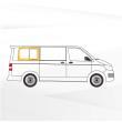 Baie Sunvan Volkswagen T5/T6 : Coulissante arrière droit (L1) Conversion Van