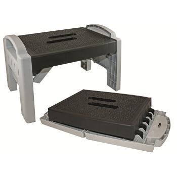 Marche pied pliable plastique pour camping-car