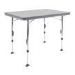 Table rectangulaire grise : AL-246 en aluminium 101 x 65 cm Crespo